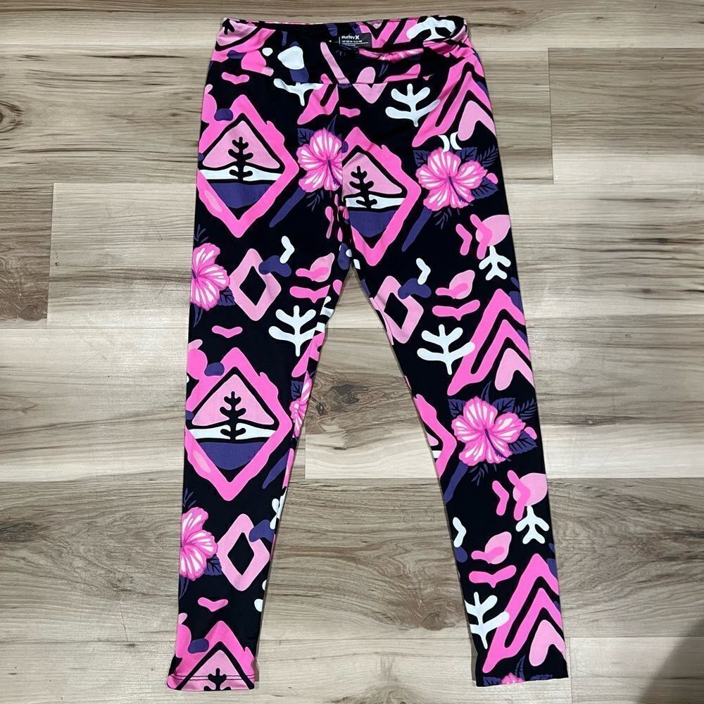NEW Hurley Tropical Mosaic Leggings Girls Large
